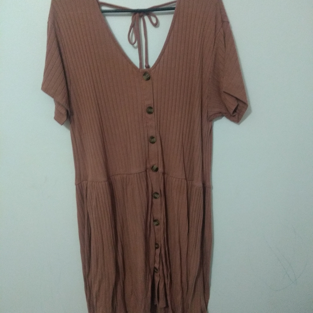 Button down mini dress